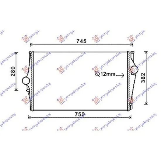 Intercooler VOLVO XC90 1 2002->2014 Radiator intercooler benzina-diesel (690x440x30) Perioada 2002 2003 2004 2005 2006 2007 2008 2009 2010 2011 2012 2013