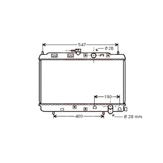 Radiator apa HONDA CRX 2 1987->1992 pentru 1.4 GL, perioada 1990 1991