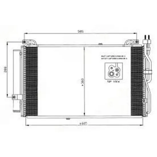 Radiator Aer Conditionat HYUNDAI MATRIX 2001-> Radiator condensator aer conditionat 1.5 CRDi (610x360) Perioada 2008 2009 2010