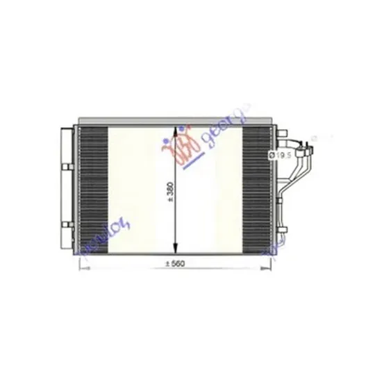 Radiator Aer Conditionat HYUNDAI ELANTRA 2011->2016 Radiator aer conditionat 1.4-1.6i->2016V 55.5x38.5x17 2013->2015 Perioada 2013 2014 2015