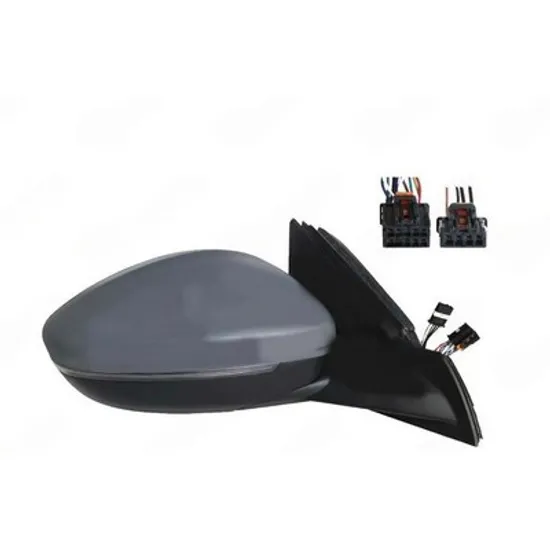 Oglinda PEUGEOT 208 2 2019-> Oglinda exterioara electrica cu incalzire cu rabatare electrica pentru vopsit (cu semnal LED si lampa podea si senzor) cu senzor banda (10H10P + 4H4P) DREAPTA Perioada 2019 2020 2021 2022 2023