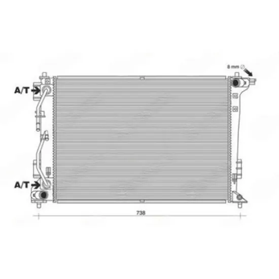 Radiator Motor HYUNDAI TUCSON 3 2015->2020 Radiator apa motor 2.0 CVVT benzina automatic (640x485) (KOREAN) Perioada 2018 2019 2020