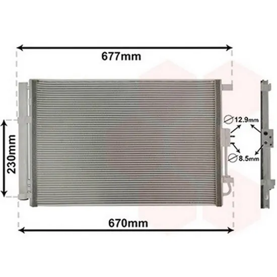 Radiator Aer Conditionat KIA SOUL 2 2014->2019 Radiator aer conditionat toate modelele benzina 550x400x12 Perioada 2014 2015 2016 2017 2018
