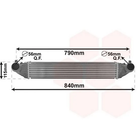 Intercooler OPEL ASTRA K 2015->2021 Radiator intercooler 1.6 CDTi diesel 600x114x9 Perioada 2016 2017 2018 2019 2020 2021 2022