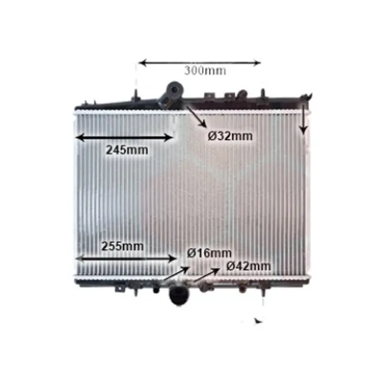 Radiator apa PEUGEOT 607 2000->2010 pentru 2.2 HDi, perioada 2000 2001 2002 2003 2004 2005 2006