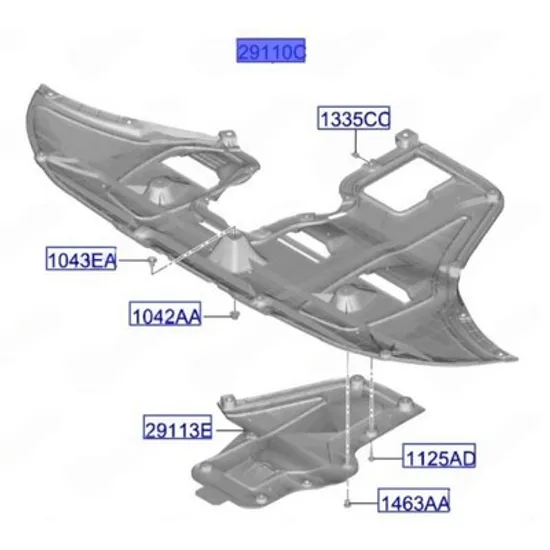 Scut Motor KIA SPORTAGE 5 2021-> Scut motor plastic (O) Perioada 2022 2023 2024 2025