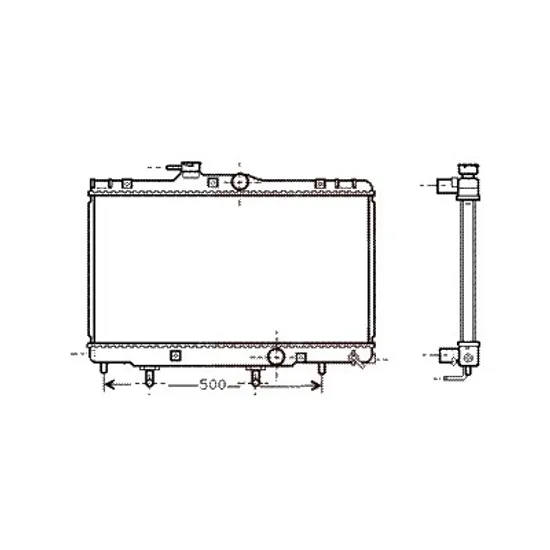 Radiator apa TOYOTA COROLLA E11 1995->2002 pentru 1.6 16V, perioada 1999 2000 2001