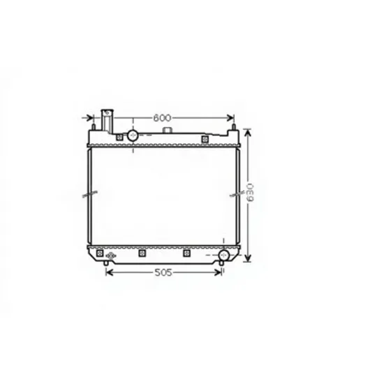 Radiator Motor TOYOTA HIACE 1995->2006 Radiator apa motor 2.5 D pentru 4 usi (525x625x23) 2001-2006 Perioada 2001 2002 2003 2004 2005 2006