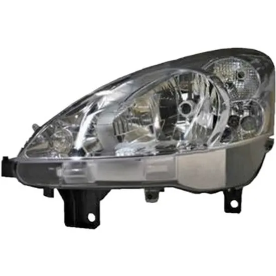 Far stanga PEUGEOT PARTNER 2008->2018 perioada 2010 2011 2012 2013 2014 2015 pana la an de fabricatie 06/2012, cu motor reglaj, semnal transparent, cu reglaj electric, cu bec H4