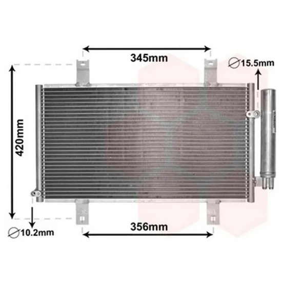 Radiator Aer Conditionat MAZDA RX-8 2003->2012 Radiator aer conditionat 1.3 benzina (53.5x29.8) Perioada 2003 2004 2005 2006 2007 2008 2009 2010 2011 2012