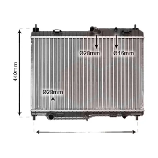 Radiator apa FORD ECOSPORT 2012-> pentru 2.0 4x4, perioada 2012 2013 2014 2015 2016 2017