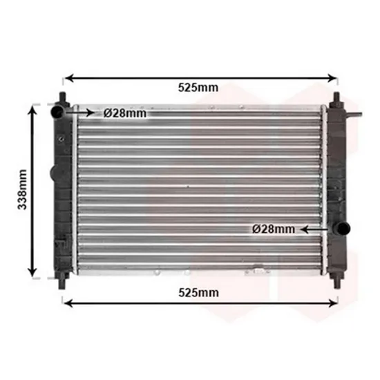 Radiator Motor DAEWOO MATIZ 1998->2010 Radiator apa pentru 800cc 6V (46x30) Perioada 1998 1999 2000 2001 2002 2003 2004 2005 2006