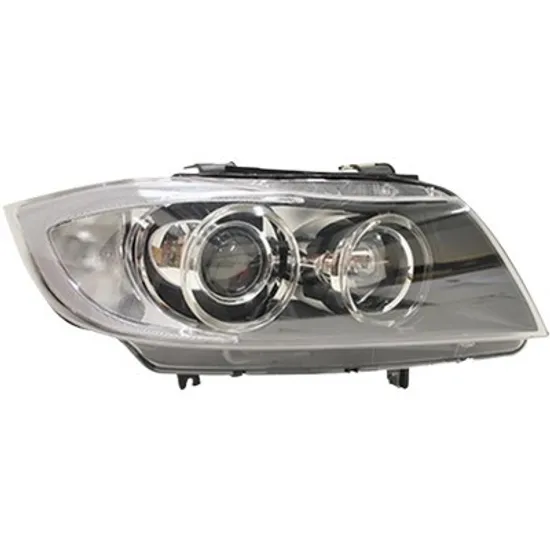 Far dreapta BMW 3 E90 2004->2011 perioada 2004 2005 2006 2007 cu motor reglaj, fara unitate de control Xenon, semnal transparent, pentru vehicule cu lumini xenon, cu reglaj distanta iluminare automat, cu bec D1S/H7