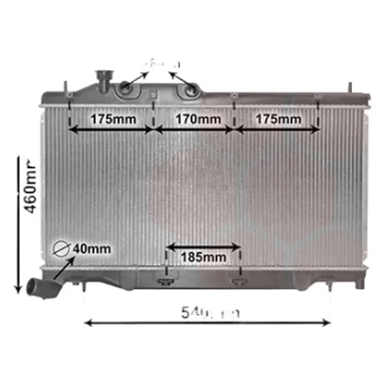 Radiator apa SUBARU FORESTER SJ 2012-> pentru 2.0 D AWD, perioada 2013 2014 2015 2016 2017 2018