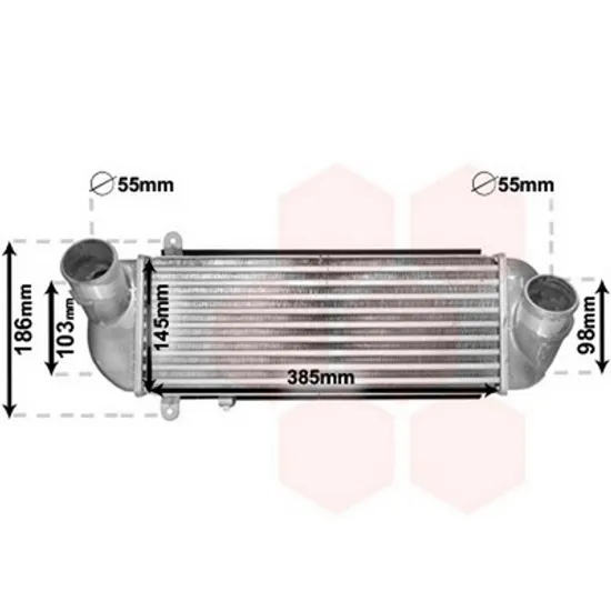 Intercooler KIA SORENTO 2 2009->2015 Radiator intercooler 2,0 - 2,2 CRDi (385x145x90) Perioada 2009 2010 2011 2012 2013 2014 2015