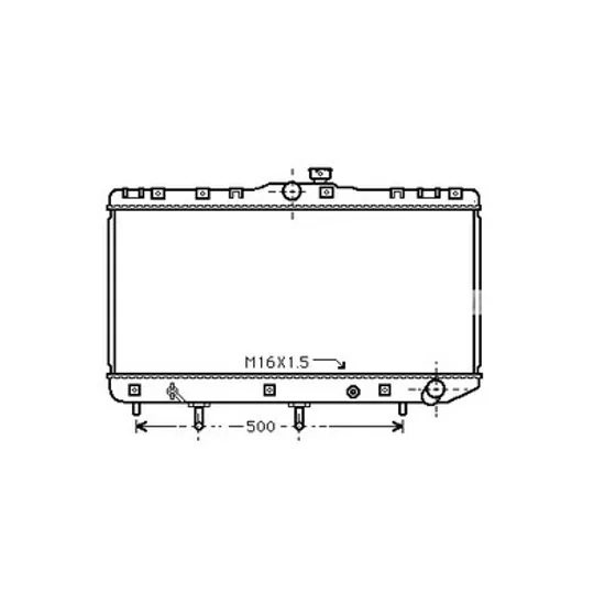 Radiator apa TOYOTA COROLLA E11 1995->2002 pentru 2.0 D, perioada 1997 1998 1999 2000