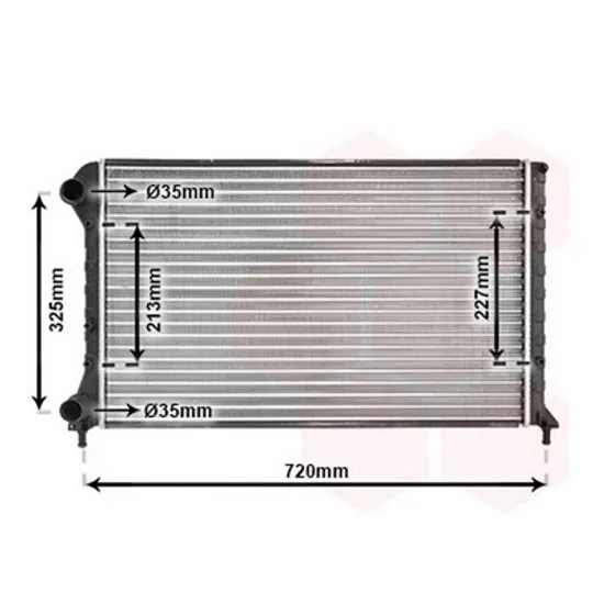 Radiator Motor FIAT DOBLO 223 2000->2010 Radiator apa pentru 1,2 - 1,6i - 1,9D - JTD fara aer conditionat (64x41.5x30) Perioada 2001 2002 2003 2004 2005 2006 2007 2008 2009