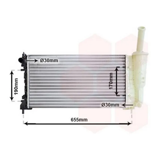 Radiator Motor FIAT PUNTO 188 1999->2012 Radiator apa pentru 1,4i 16V cu/fara aer conditionat (58x30.5) Perioada 1999 2000 2001 2002 2003 2004 2005 2006 2007 2008 2009 2010 2011