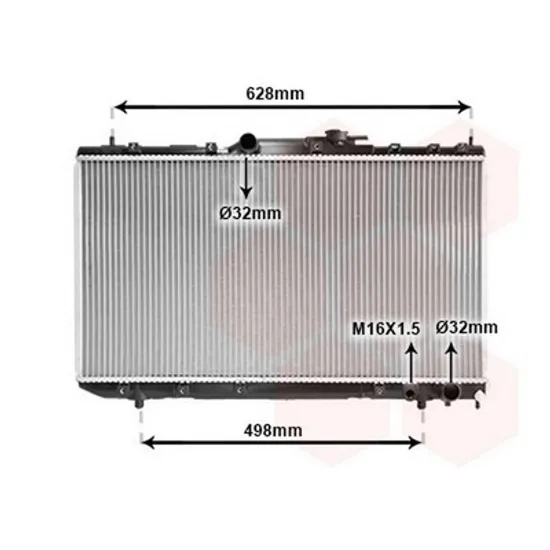 Radiator Motor TOYOTA AVENSIS T22 1997->2003 Radiator apa pentru 2 0 TD cu/fara aer conditionat 37,5x70 Perioada 1997 1998 1999 2000 2001 2002 2003
