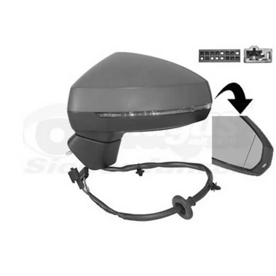 Oglinda AUDI A3 8VS, 8VM SEDAN 2013->2020 Oglinda exterioara rabatare electrica cu incalzire cu semnal 12PIN stanga Perioada 2013 2014 2015 2016 2017 2018 2019 2020