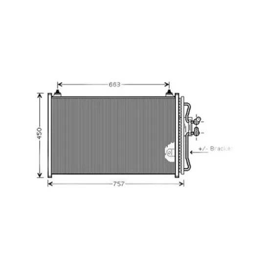 Radiator Aer Conditionat FORD MAVERICK 2001-> Radiator aer conditionat 2,0 - 2,3i16 - 3,0i24V (70x43) ->2004 Perioada 2000 2001 2002 2003 2004 2005 2006 2007 2008