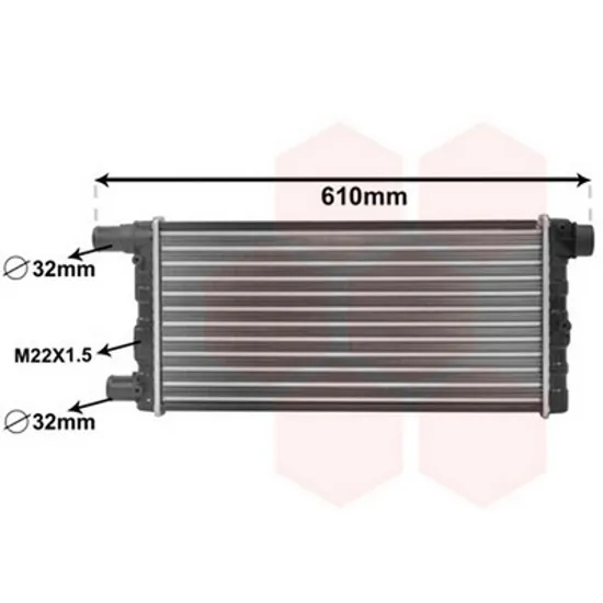 Radiator Motor FIAT SEICENTO 1997->2005 Radiator 900CC A/C 45x24 VALEO CLASSIC Perioada 1998 1999 2000 2001 2002 2003 2004