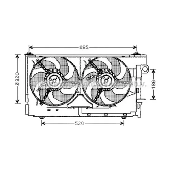 Ventilator motor CITROEN XSARA 1997->2005 pentru 1.9 SD, perioada 1998 1999 2000