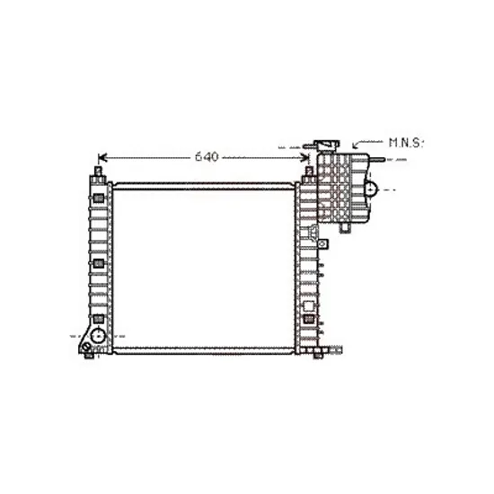 Radiator apa MERCEDES V-CLASS 638 1996->2003 pentru V 230, perioada 1996 1997 1998 1999 2000 2001 2002 2003