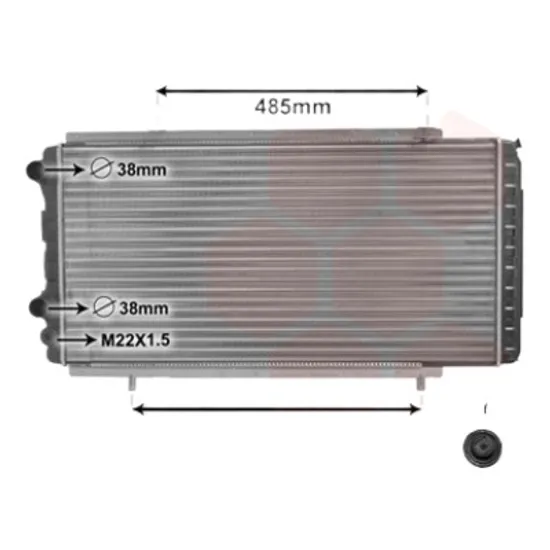 Radiator apa FIAT DUCATO 230 1994->2002 2.0 4x4 80KW 109CP , pentru motor RFW perioada 1994 1995,1996,1997,1998,1999,2000,2001 2002