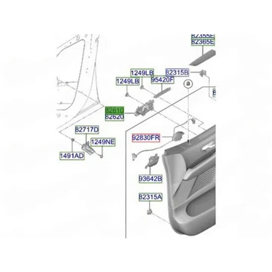 Maner Usa HYUNDAI STARIA 2025-> Maner usa interior fata (O) STANGA Perioada 2025