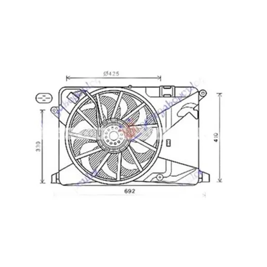 Ventilator Motor OPEL MOKKA / MOKKA X 2012->2020 Electroventilator motor complet 1 416v TURBO A14/B14NET Perioada 2012 2013 2014 2015 2016 2017 2018 2019 2020 2021 2022