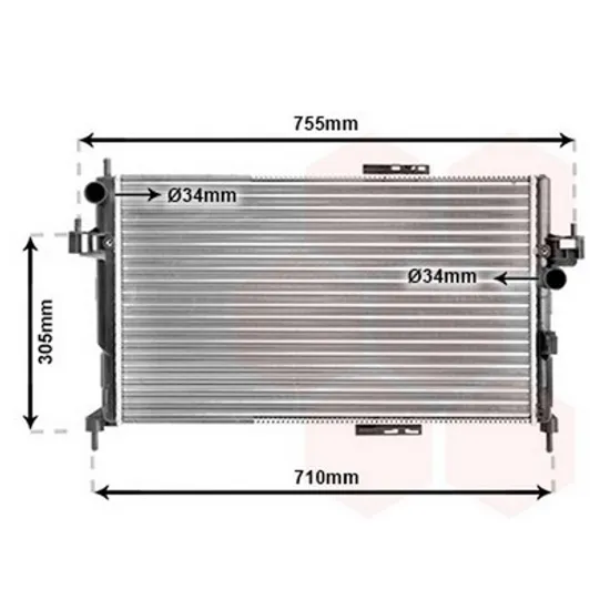 Radiator Motor OPEL CORSA C 2000->2009 Radiator apa 1.7DI-1.7DTI 60x35 VALEO Perioada 2000 2001 2002 2003 2004 2005 2006