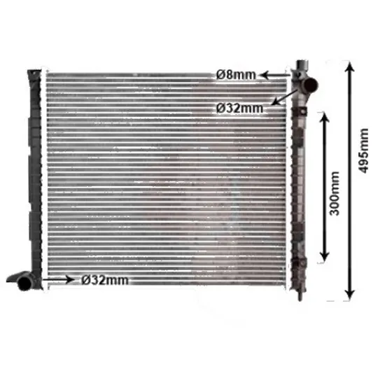 Radiator apa LAND ROVER FREELANDER 1 1998->2006 pentru 2.0 DI 4x4, perioada 1998 1999 2000