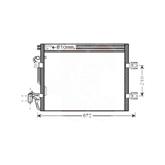 Radiator aer conditionat VOLVO V40 2012->, V40 Cross Country 2012-> pentru D4 Polestar, perioada 2014 2015 2016 2017 2018 2019