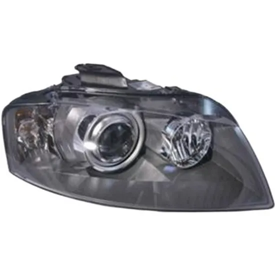 Far dreapta AUDI A3 8P1 2003->2012 perioada 2003 2004 2005 2006 2007 2008 de la an de fabricatie 06/2005, cu motor reglaj, fara unitate de control Xenon, Bi-Xenon, semnal transparent, cu reglaj distanta iluminare automat, adaptiv, cu bec D1S tub descarcare gaze