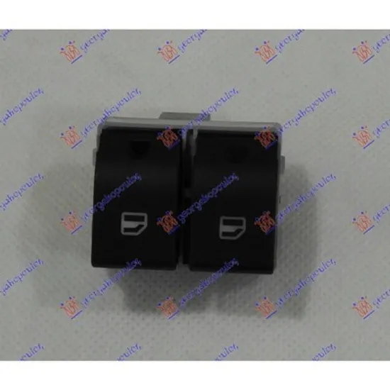 Buton Geamuri VW FOX 2003->2014 Panou buton comanda geamuri fata AUTO dubla 4 pini stanga Perioada 2003 2004 2005 2006 2007 2008 2009