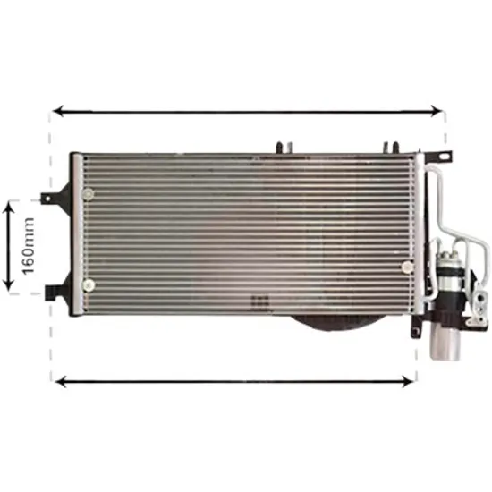 Radiator aer conditionat DACIA LOGAN 2012->2020 1.0 SCe 75 54KW 73CP , pentru motor B4D 400, B4D 401 perioada 2017 2018,2019,2020,2021 2022