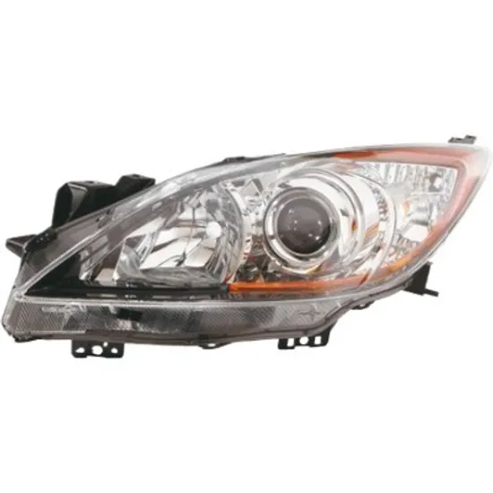 Far stanga MAZDA 3 BL 2008->2013 perioada 2010 2011 2012 2013 cu motor reglaj, semnal galben, cu reglaj electric, cu bec H11/HB3