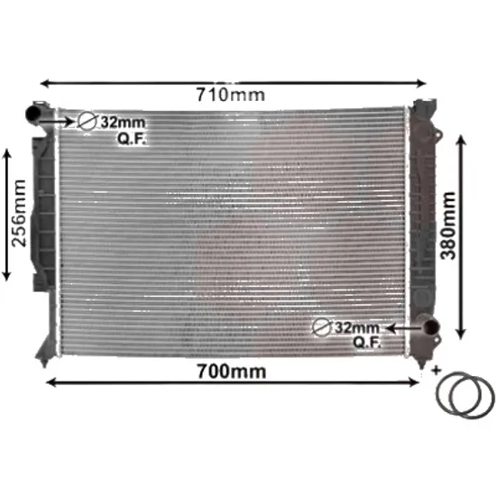 Radiator apa AUDI A6 C5 1997->2005 pentru 2.7 T quattro, perioada 1997 1998 1999 2000 2001 2002 2003 2004 2005