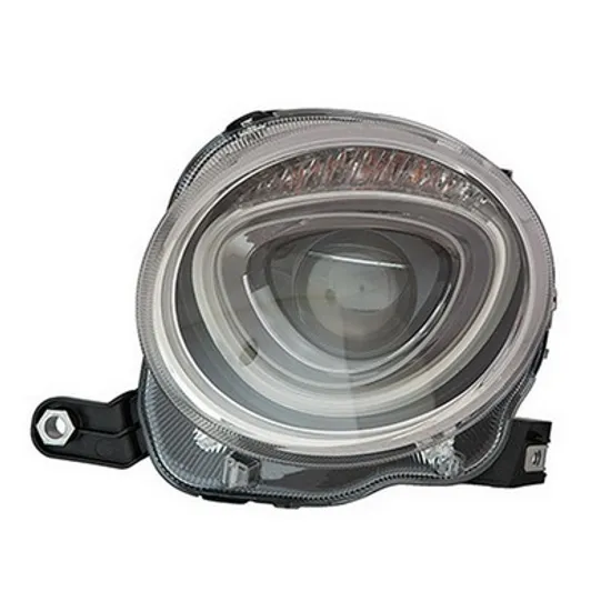 Far stanga FIAT 500 2007->, 500 C 2009-> perioada 2009 2010 2011 2012 2013 2014 2015 de la an de fabricatie 07/2015, cu motor reglaj, semnal transparent, cu reglaj electric, cu bec H7