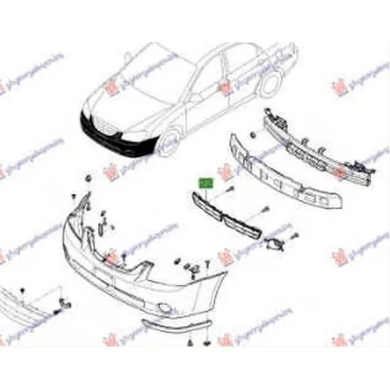 Grila Bara KIA CERATO 2004->2009 Grila in bara fata dr Perioada 2004 2005 2006 2007 2008 2009 2010