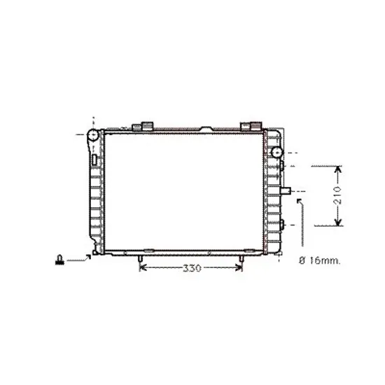 Radiator apa MERCEDES C-CLASS W202 1993->2000 pentru C 200 Kompressor, perioada 1995 1996 1997 1998 1999 2000