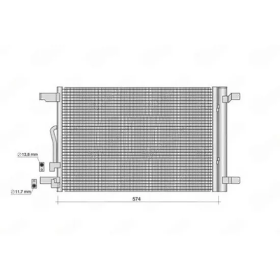 Radiator Aer Conditionat VW ARTEON 2017-> Radiator condensator aer conditionat 1.4-1.5-2.0 TSI benzina - 2.0 TDI diesel (576x388) Perioada 2017 2018 2019 2020 2021 2022