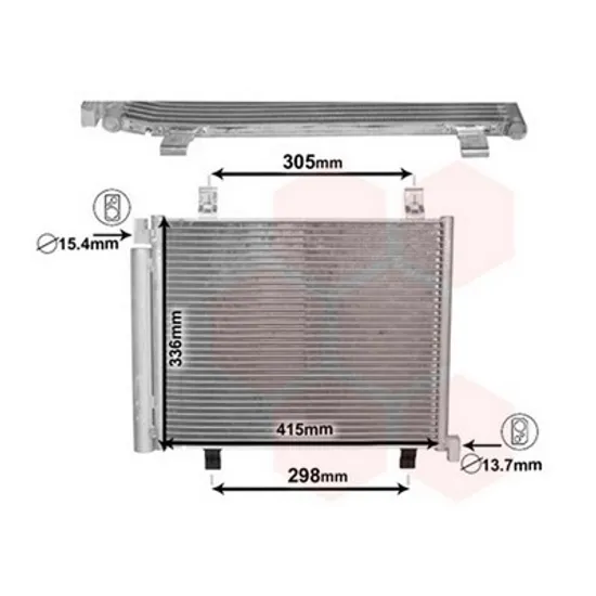 Radiator Aer Conditionat SKODA CITIGO 2011-> Radiator aer conditionat 1 0i - 12V 44 7x33 7x1 6 Perioada 2011 2012 2013 2014 2015 2016
