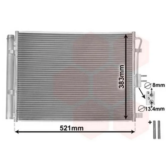 Radiator Aer Conditionat KIA PRO CEED 2008->2013 Radiator aer conditionat 1.6 T-GDI benzina 48,5x38,3x1,2 3 usi 2013->2015 Perioada 2013 2014 2015 2016