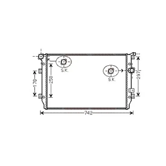 Radiator apa SEAT ALHAMBRA 2010-> pentru 1.4 TSI, perioada 2010 2011 2012 2013 2014 2015