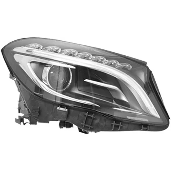 Far dreapta MERCEDES GLA-CLASS X156 2013-> perioada 2013 2014 2015 2016 2017 2018 cu motor reglaj, cu reglaj distanta iluminare automat, cu bec D3S Lampa descarcare gaze, cu bec LED