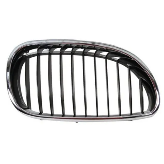 Grila Radiator BMW 5 E60 2001->2010 Grila radiator dreapta, negru-crom Perioada 2003 2004 2005 2006 2007 2008 2009 2010