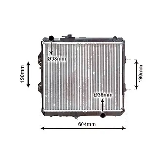 Radiator apa TOYOTA HILUX 6 1994->2005 pentru 2.5 D-4D 4WD, 2.5 D-4D 4WD, perioada 2001 2002 2003 2004 2005