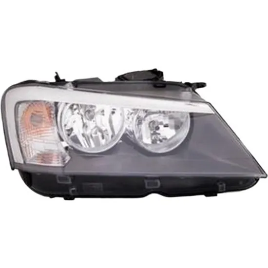 Far dreapta BMW X3 F25 2010->2017 perioada 2011 2012 pana la an de fabricatie 04/2014, cu motor reglaj, semnal transparent, cu reglaj electric, cu bec H7/H7